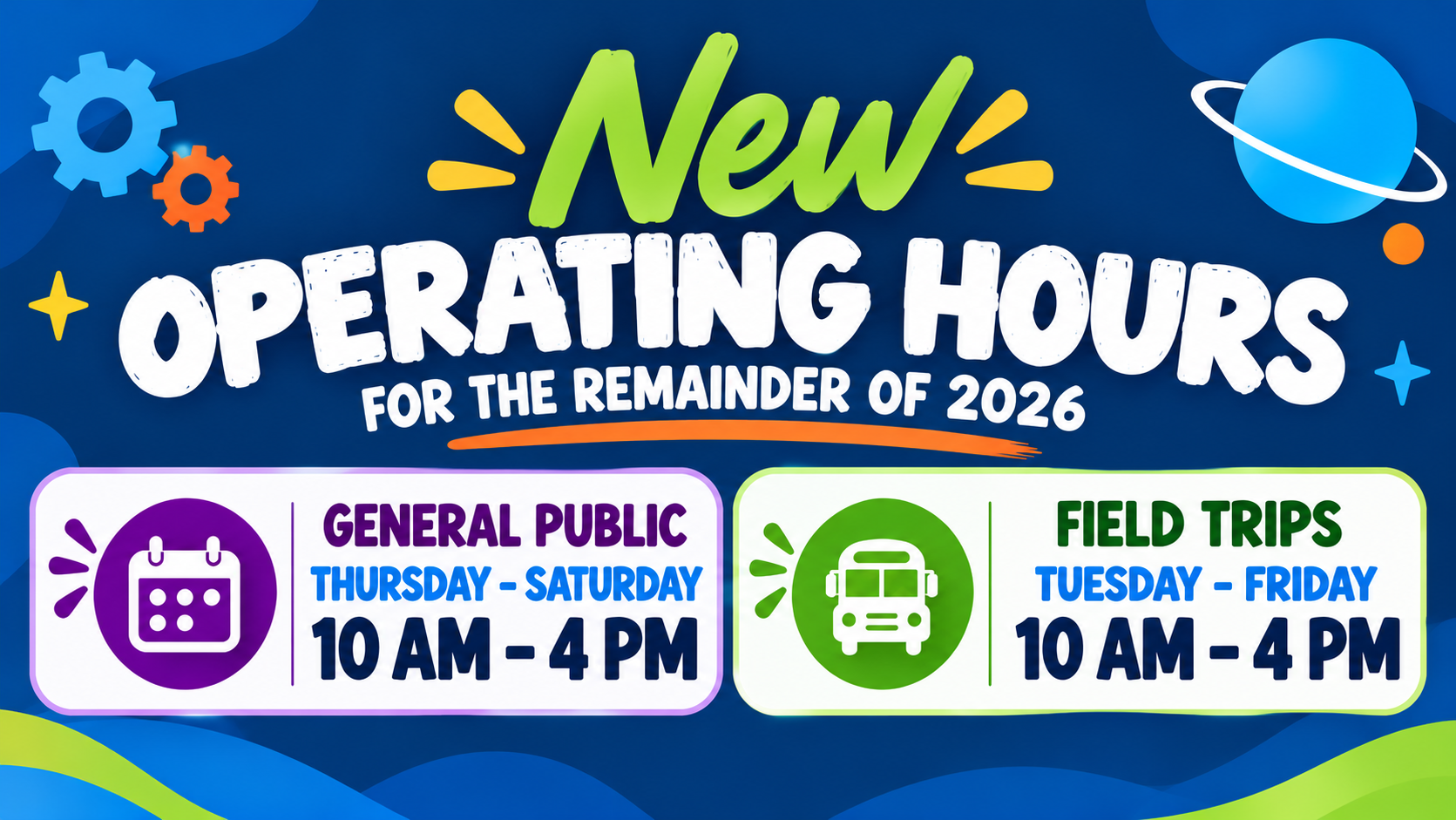 New Operating Hours 2026